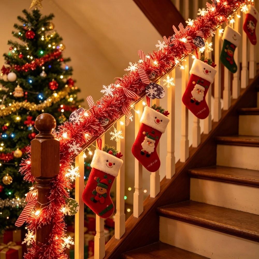 Glowing Light Christmas LED String Lights 3/5.7m Xmas Tree Pendant Home Decor