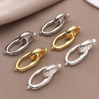 3pcs Copper Necklace Clasp DIY Necklace Connecting Buckle Handmade Necklace Clasp  Jewelry Making