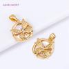 Wholesale 18k Gold Plated Brass Heart/Butterfly Pendants Charms,Natural Shell Charms For Jewelry Making,DIY Necklace Accessories