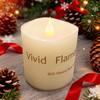 Ivory Flameless Pillar Candles with Remote, LED Candles Battery Operated, Real Wax Electric Candles Flickering
