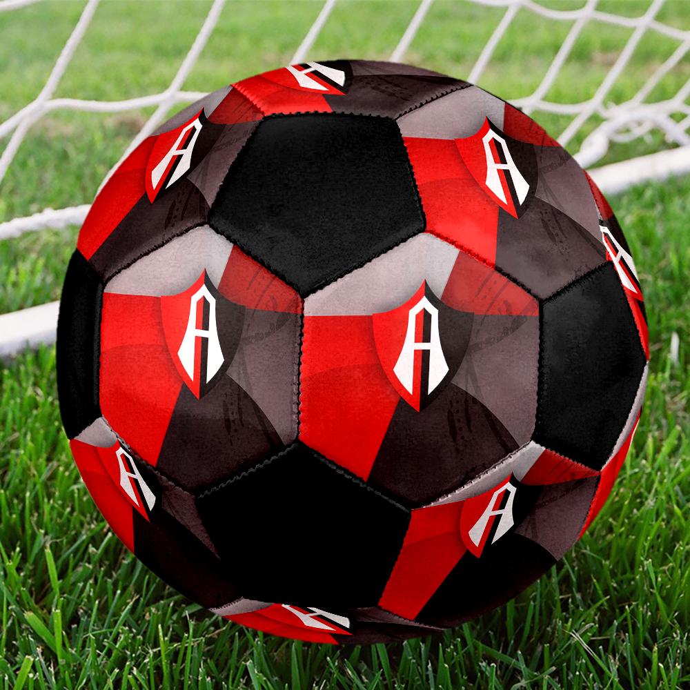SIZE 5 Atlas Football Club Soccer Ball Colorful All Ages Machine Stitched PVC Competition Ready Durable High-Bounce