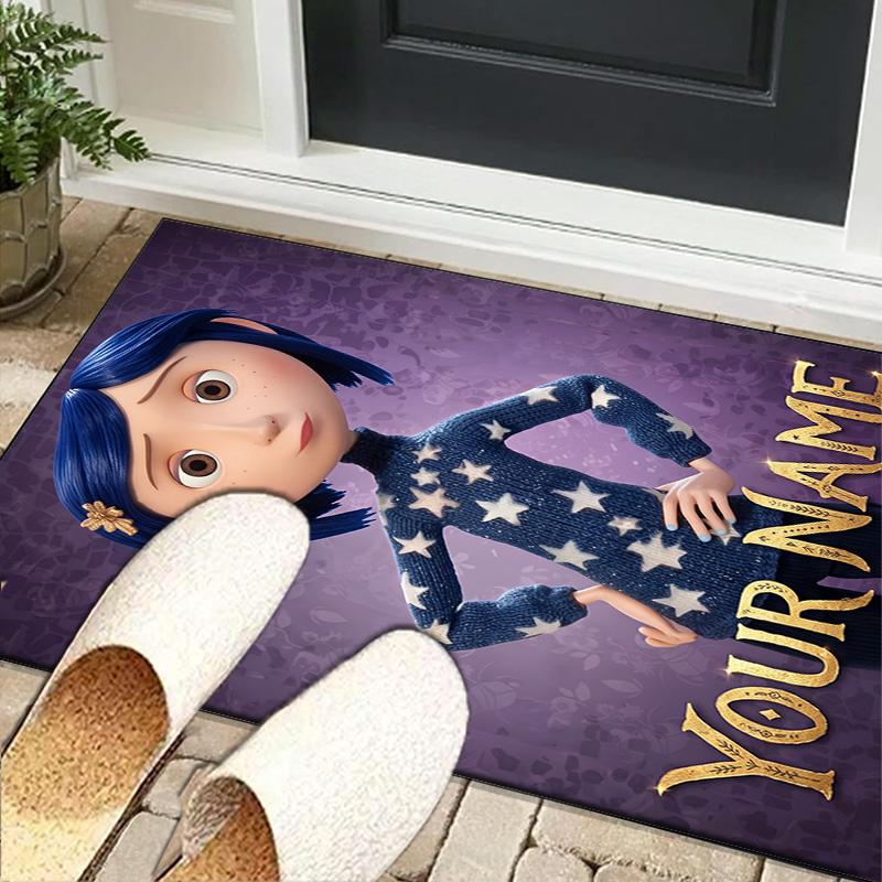 Custom NameMystery Coraline's World Carpet, Indoor Rug, Chair Rug, Living Rooms, Doormat Made From Polyester Home Decor Birthday Christmas Gifts