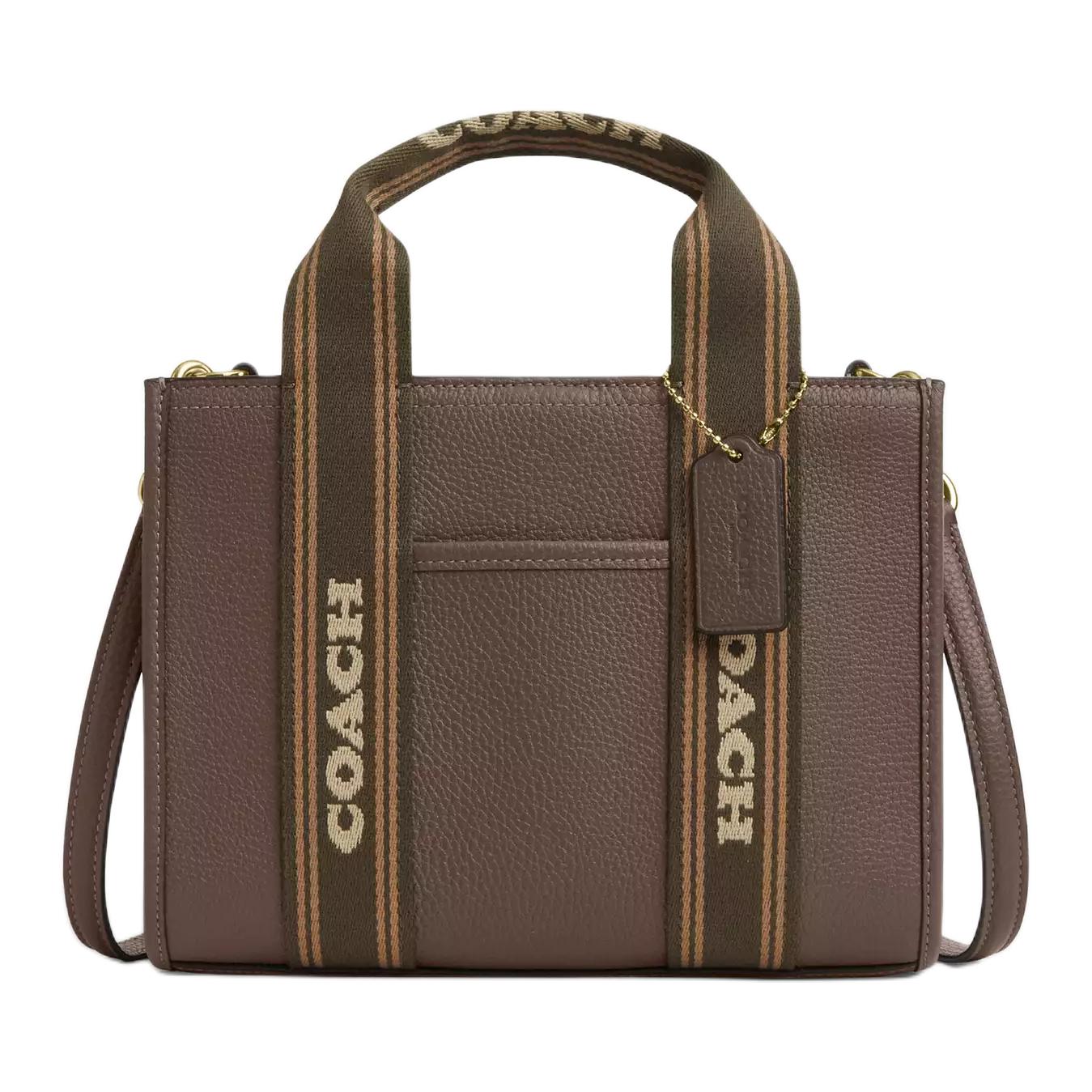Coach Smith 24 Letter Logo Leather Tote Bag Women tote Brown CBH14-IMV2R Basic Set (Bag+Dust Bag)