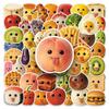 60 Waterproof Abstract Food Emoji Stickers - Fun Vegetables & Fruits for DIY Phone Cases