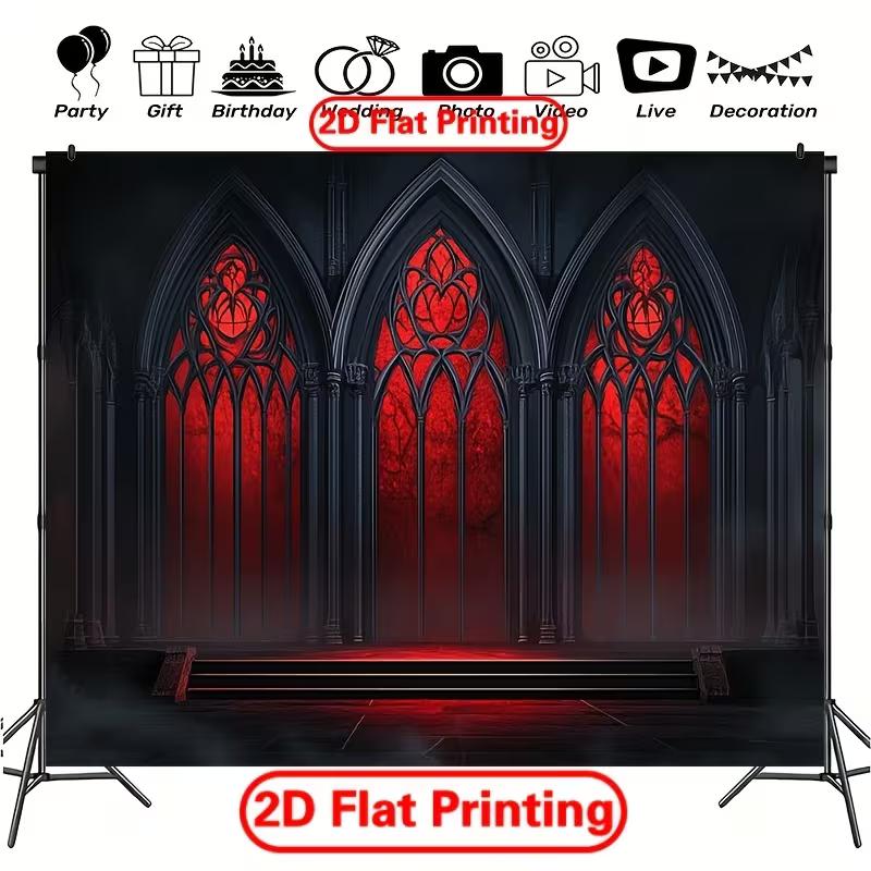 2D Vampire Castle Gothic Backdrop Cosplay Photography Background Banner