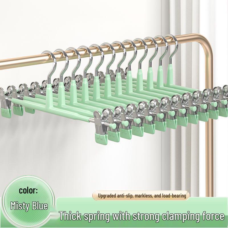 Strong No-Mark Trouser and Skirt Hanger Clips for Drying and Storage