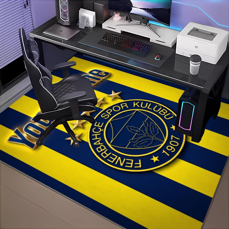 Custom Name Fenerbahçe Spor Kulübü Rug Office Rug, Indoor Rug, Chair Rug, Living Rooms, Doormat Game Rug Home Decor Birthday Christmas Gifts