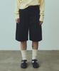UNIFORM BRIDGE Two Tuck Bermuda Shorts(Womens) Black