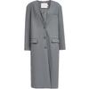 V-Neck Single-breasted Long Trench Coat
