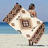 Geometric Tribal Pattern Beach Towel Bohemian Print Soft Quick-Dry Large Bath Towel For Travel Swim Pool Home Decor