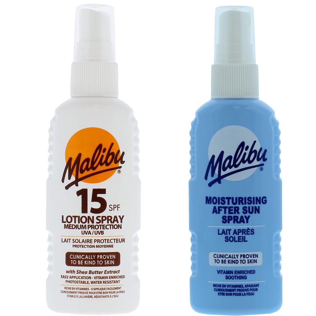 Malibu SPF15 Spray 100ml + After Sun Spray 100ml