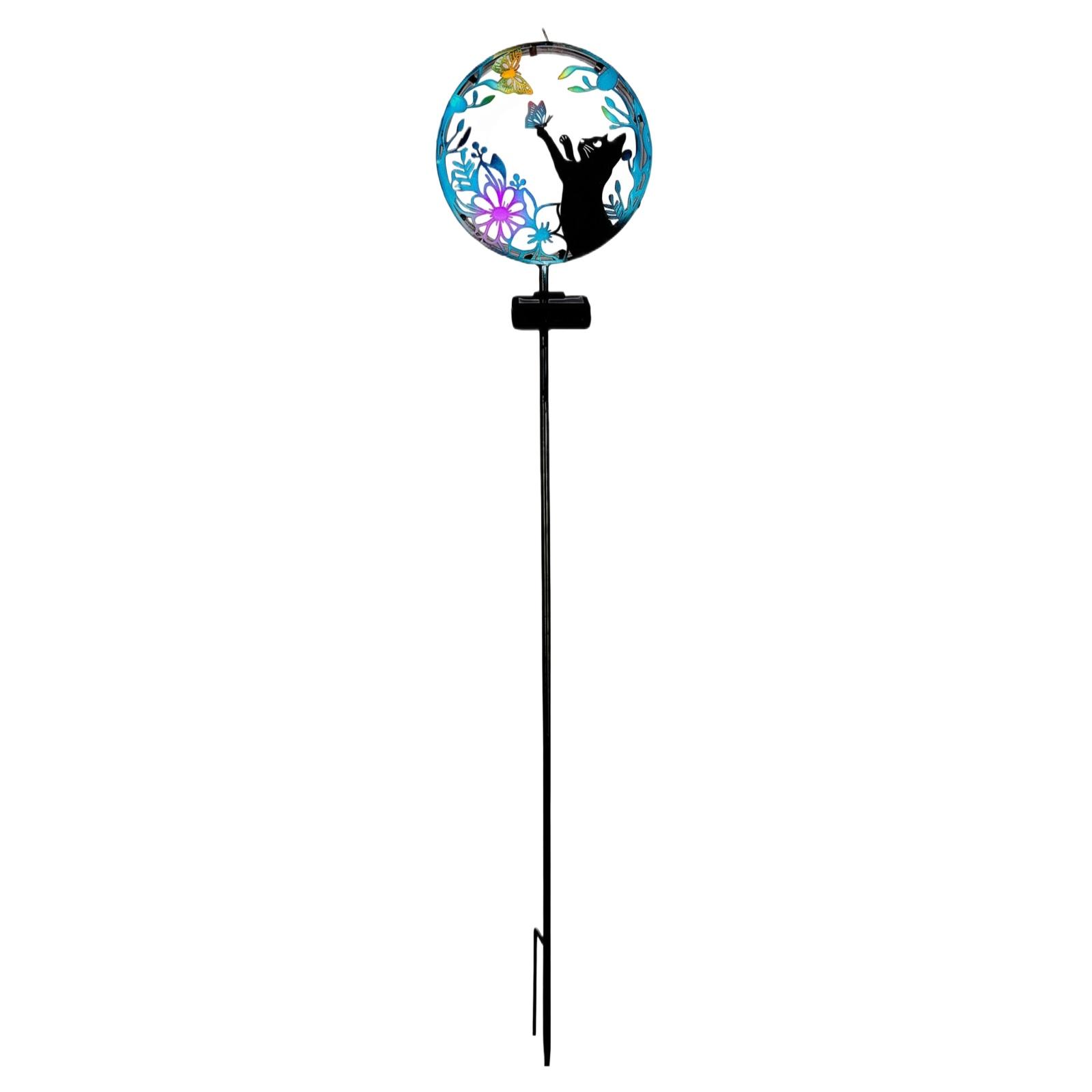 

Solar Powered Garden Stake Light with Decorative Animal and Plant Design Metal Frame for Outdoor Yard Pathway Lawn Lighting one size