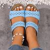 Women'S Summer Slippers Breathable Openwork Wedge Sandals Solid Comfortable Casual Sandal Leather Slide Shoes For Lady Sandalias