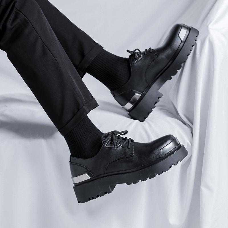 Fashion Lace-Up Comfortable Oxfords Footwear 2024 New Classic Thick Bottom Shoes Leather Dress Casual Shoes Men Business Male Shoes