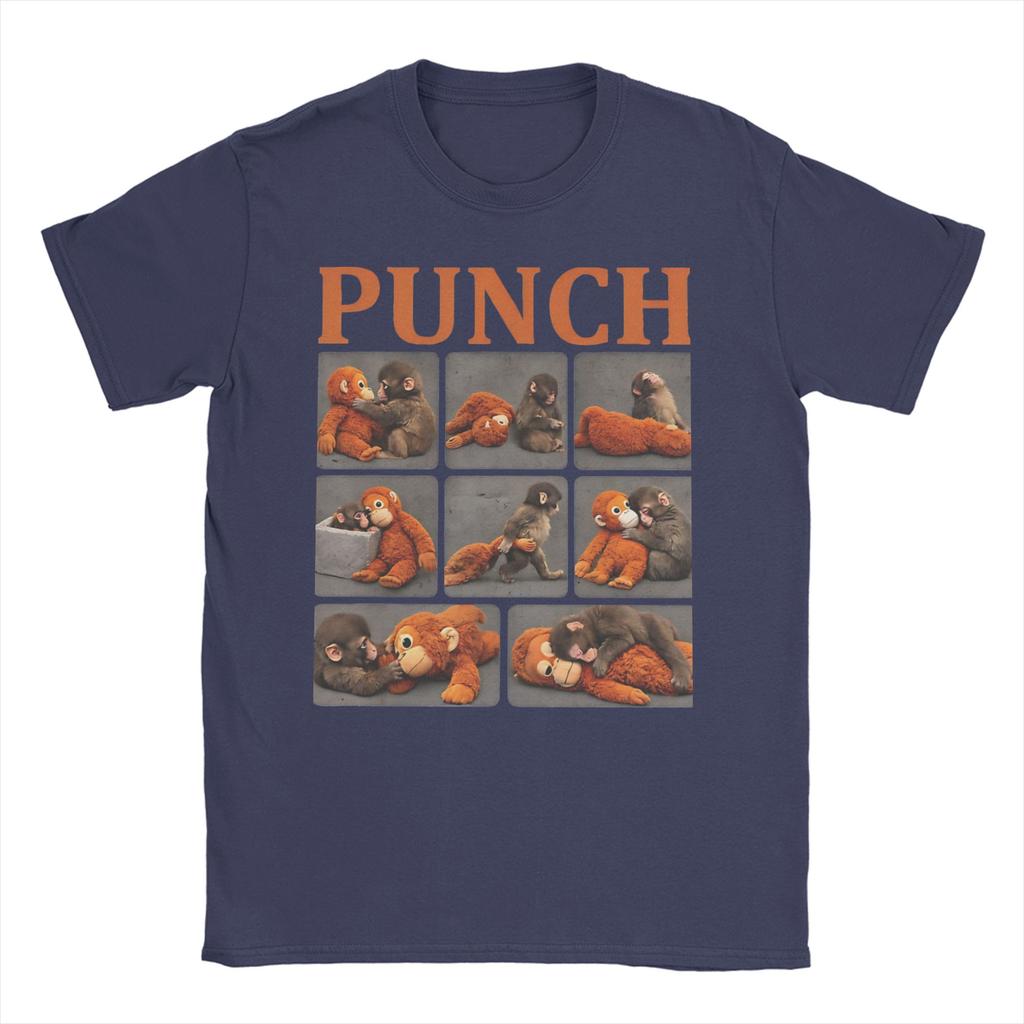 Baby Monkey Punch Cute Monkey Punch T Shirt Summer Hippie T Shirts Unisex Cotton O Neck Plus Size Clothes ShortSleeved
