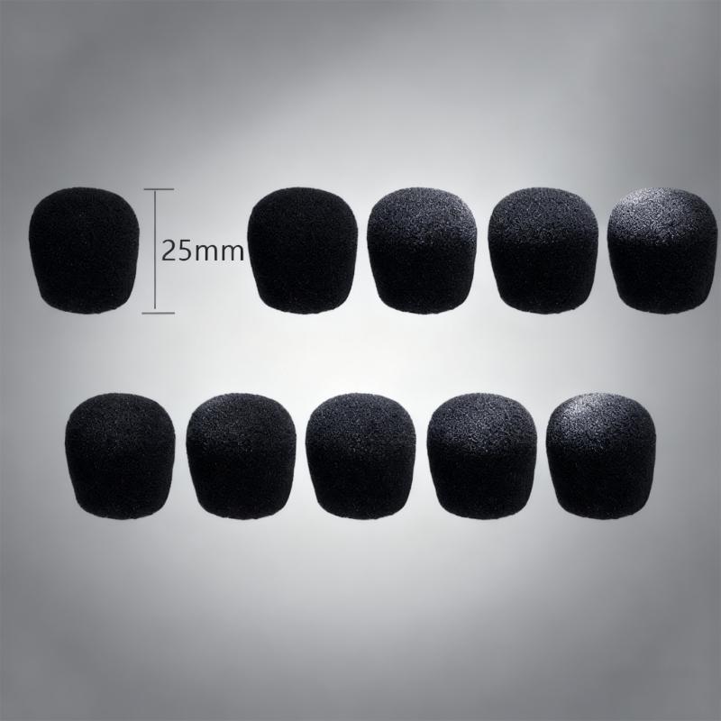 10Pieces Microphones Windscreen Replacement Soft Elastic Sponge Windshields Compatible for Portable Mics Elastic Cover
