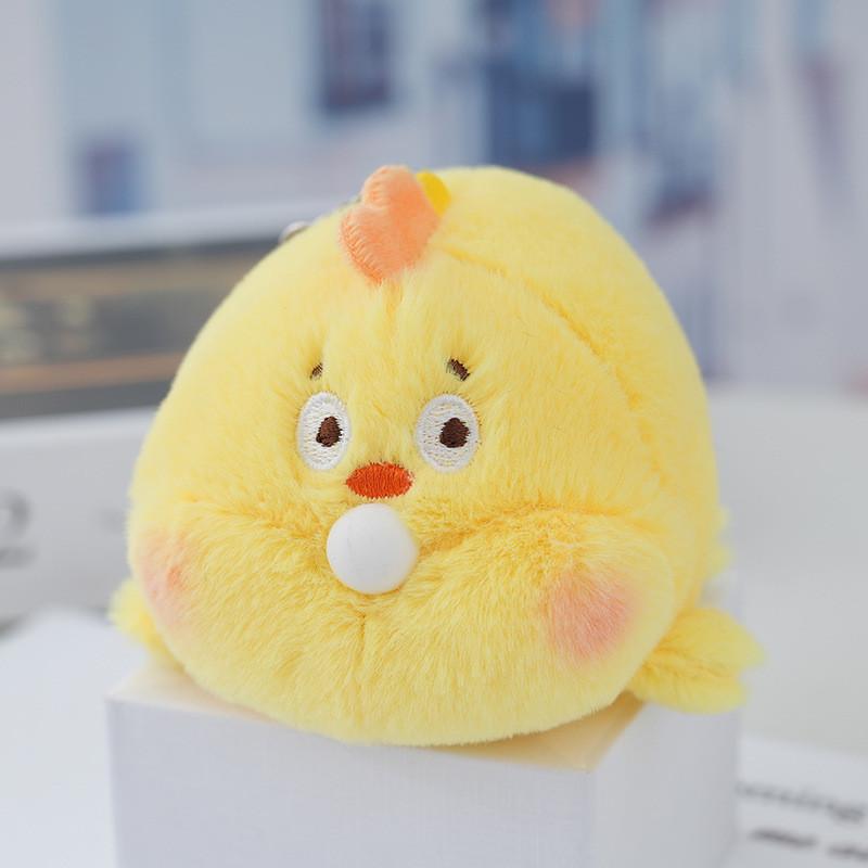 Adorable Bubble Blowing Pig Plush Keychain Cute Stuffed Animal Bag Charm