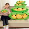 Large Pea Pod Plush Toy - Creative Dutch Bean Doll & Back Support Pillow