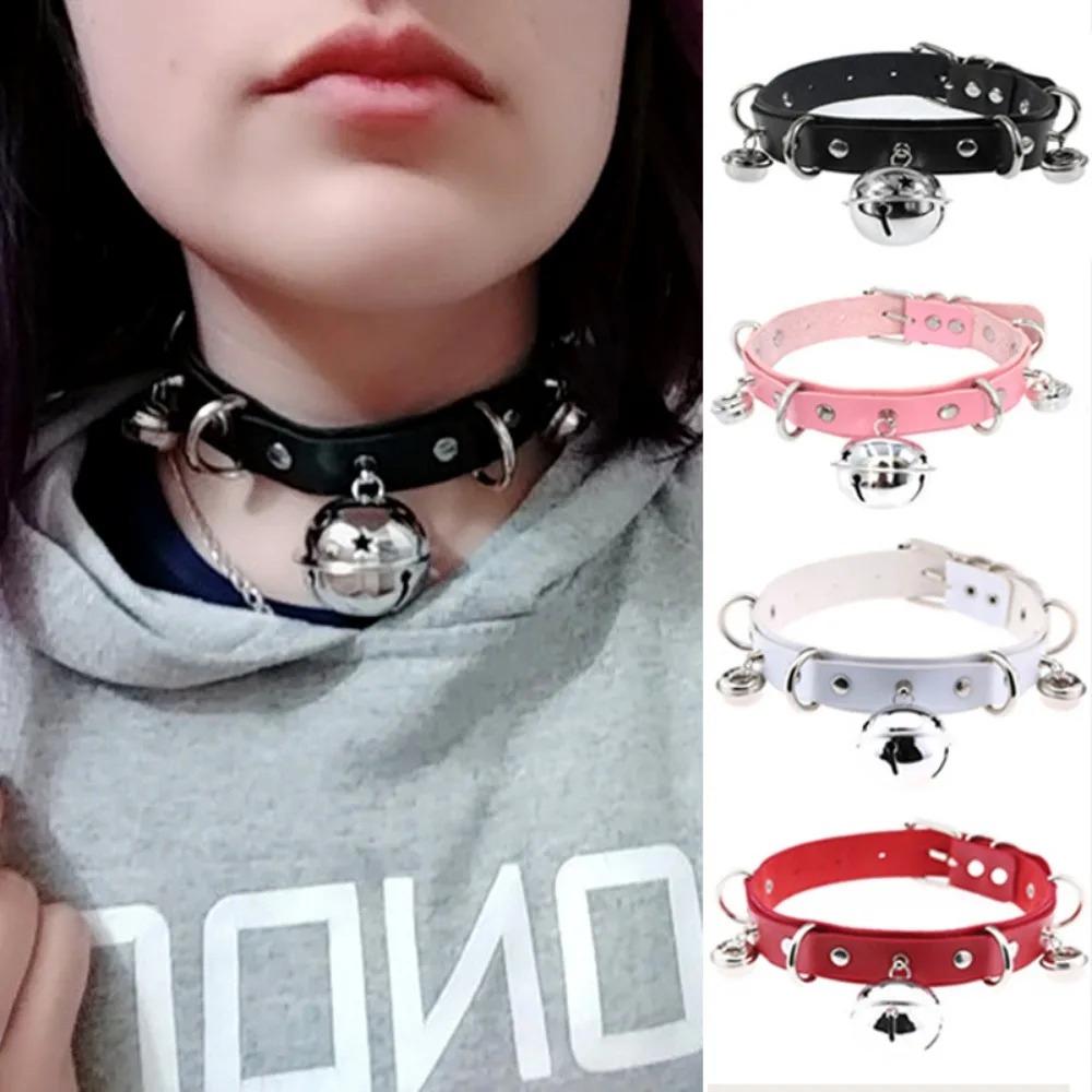 Handmade Trendy Punk Leather Choker Necklace Gothic Collar Costume Jewelry