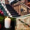 24 Pcs Christmas Garland Ties with Red Berries & Pine Cones for Holiday Decor