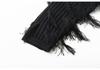 2025 Autumn/Winter Women's European & American Style Loose Tassel Knit Sweater
