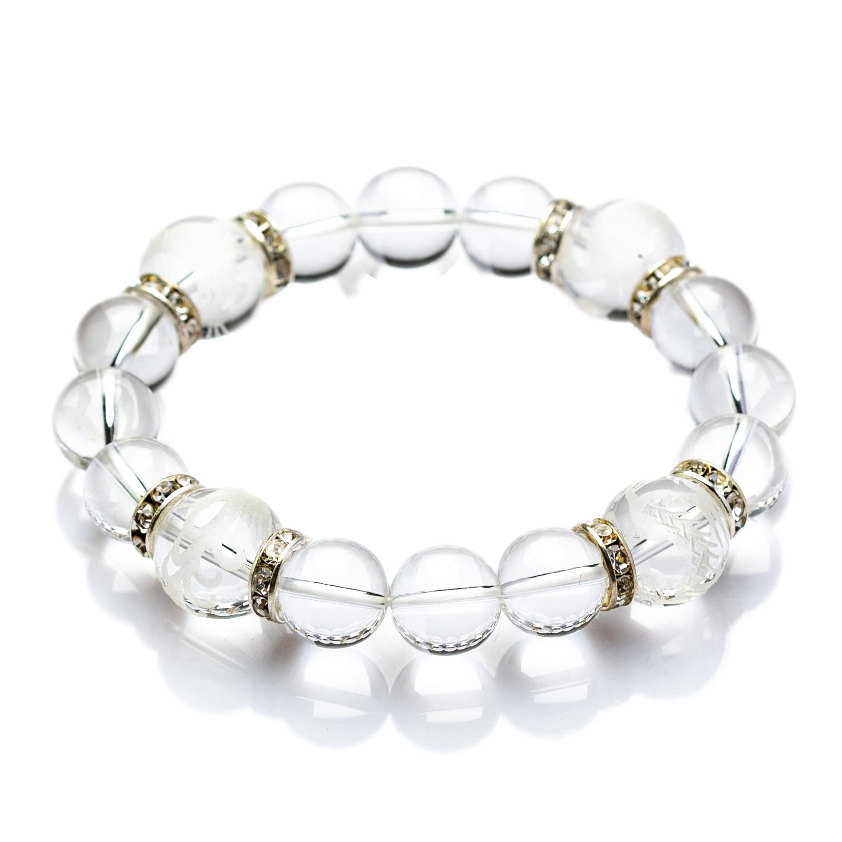 

Power Natural Four Blue White Genbu Gods Clear Engraved Crystal x [Kyojudo] Stone, Stone, Gods, Amulet, Amulet, Men s Bracelet, Dragon, Tiger, Suzaku,