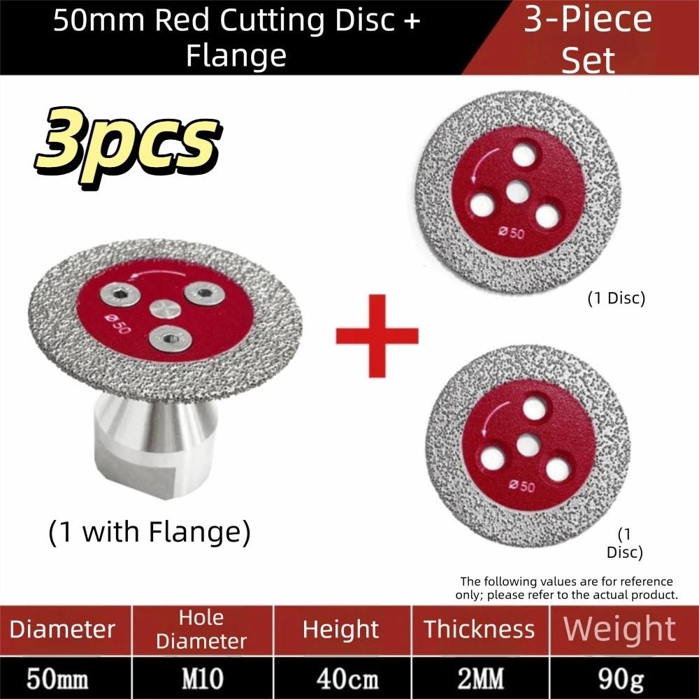 

Sharp Cutting Brazed Saw Blade Long-Lasting Durability Mini Cutting Disc Professional Use M10-50MM Red