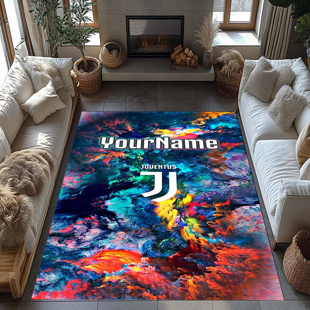 Juventus Customized Name Area Rug Suitable for Bedrooms Study room Dining Room Kitchen Antislip Carpet Anime Office Decor Spiritual Gift