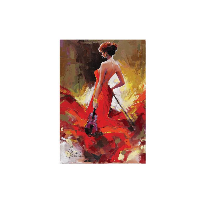 Алмазная картина Diy Балерина Девушка в красном платье Абстрактное искусство Мозаика Настенная картина Домашний декор 30*40CM белый
