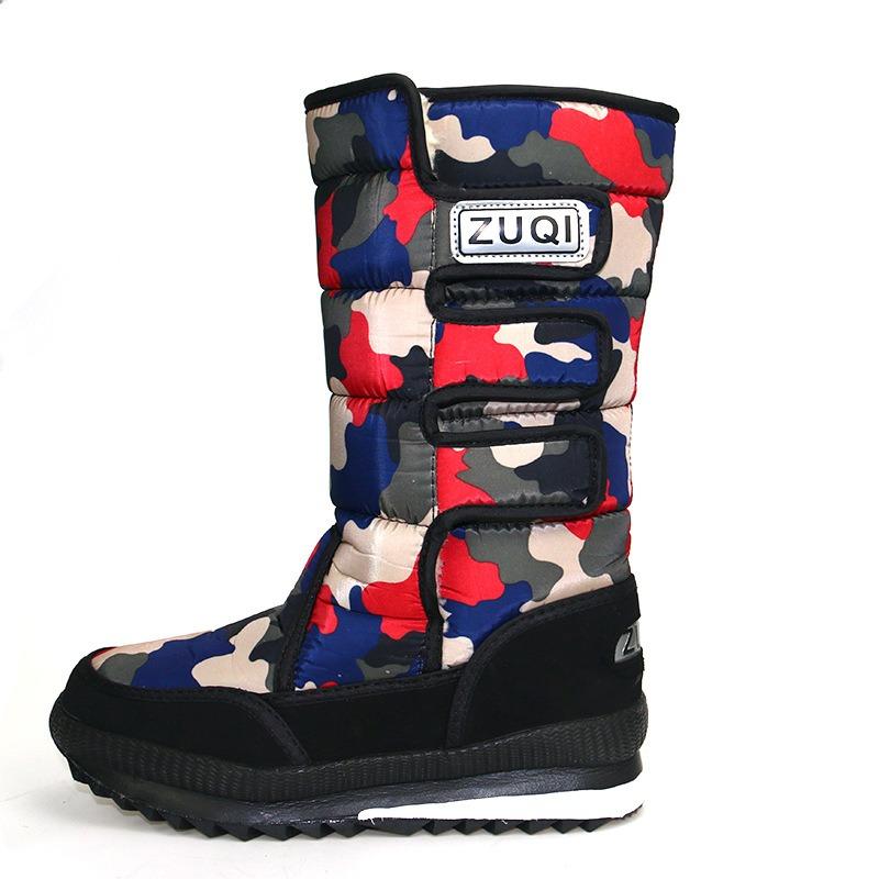 Snow Boots Men's and Women's Winter Shoes Warm Cotton Boots Large Size Snow Shoes Multi-color Medium Tube Cotton Shoes
