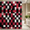 A Bathroom Shower Curtain, Puzzle Competition, Red Festive Shower Curtain, Includes 12 Hooks, 70.87*70.87inch Bathroom Window