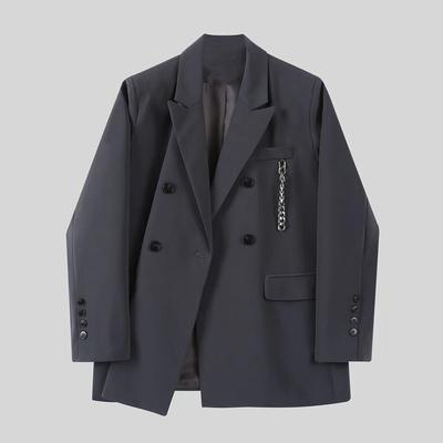 Autumn Winter New Brown Suit Coat Women Design Students Loose