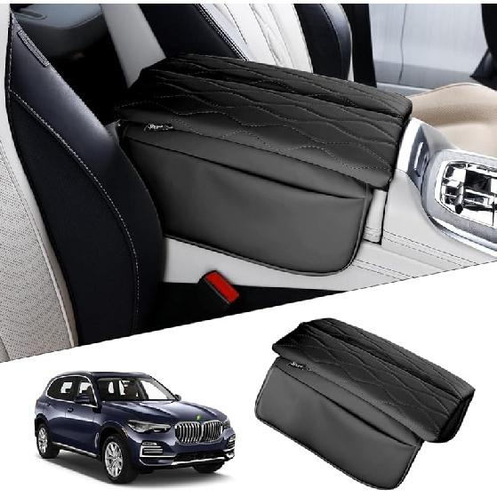 Karltys Center Console Cover For BMW X5 G05/ X7 G07 -2025 2026/ X6 G06 -2025 2026, Leather Middle Console Armrest Cover For BMW X5 Waterproof