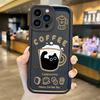 Cartoon Popular Coffee Cat Phone Case For IPhone 17 16 15 14 13 12 11 Pro Max Non-Slip Protective Soft Durable Flexible Cover