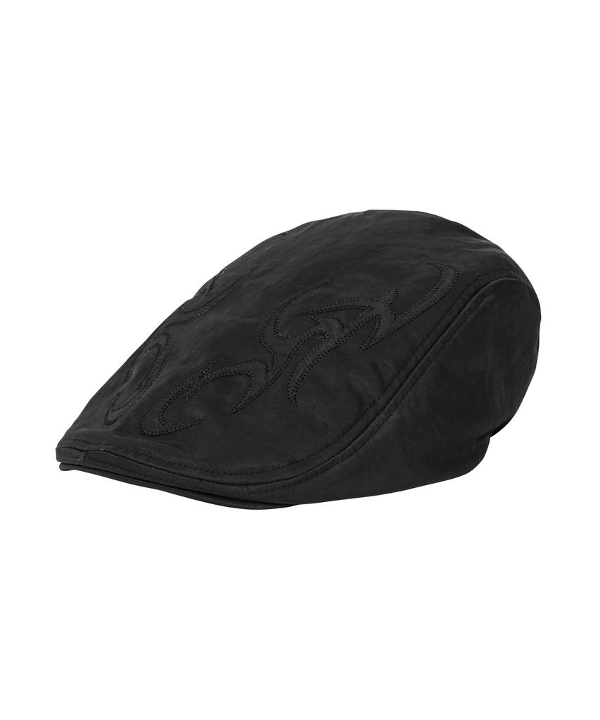 AJOBYAJO Tribal Logo Nylon Flat Cap [Black]