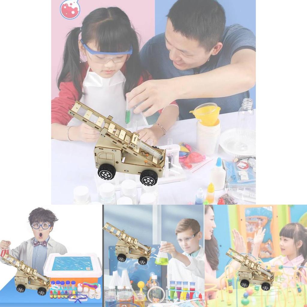 Large Children's Science Experiment Diy Elevator Cloud Fire Truck Primary School Physics Small Production Material Package Steam Science Education Kit