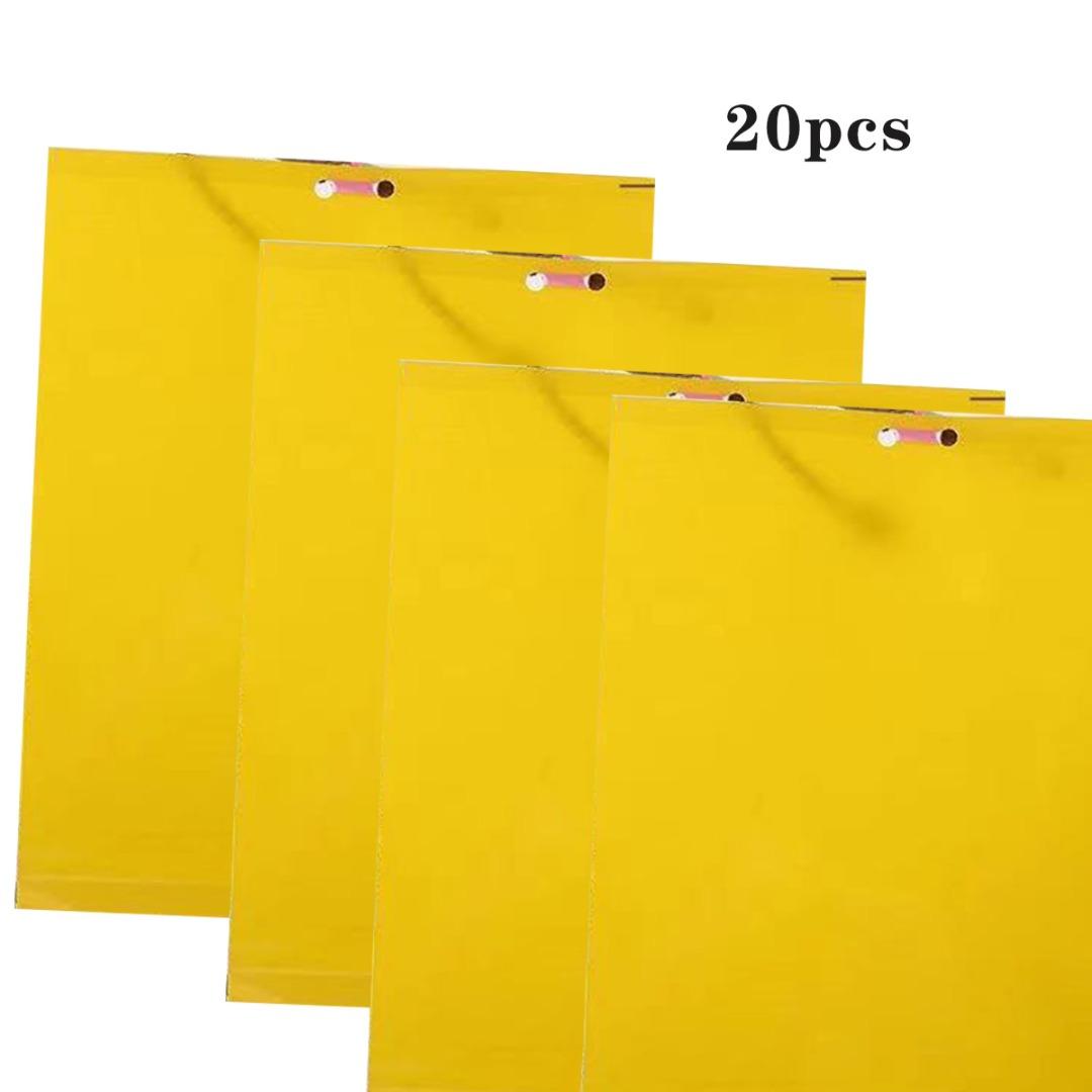 

20 шт. желтые липкие ловушки для летающих растений, насекомых, фруктовых мух, ловушка для клея, тли