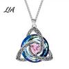 Commemorative Jewelry Gift Celtic Knot Birthstone Necklace for Women, Cubic Zirconia Pendant Necklace, Classic Irish Jewelry, Her Wife Girlfriend