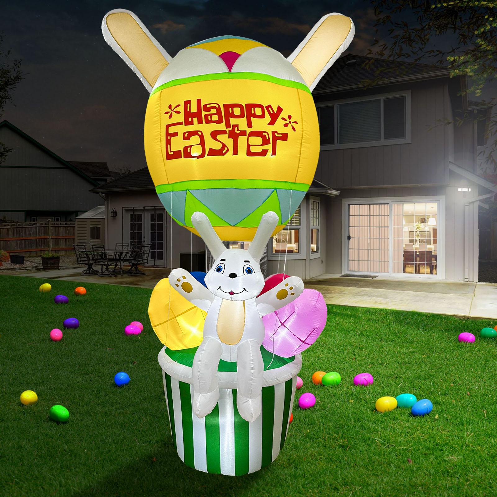 Easter Inflatable Decorations Featuring Easter Bunny-Shaped Balloons Easter Garden Decorations Inflatable Garden Decorations жёлтый