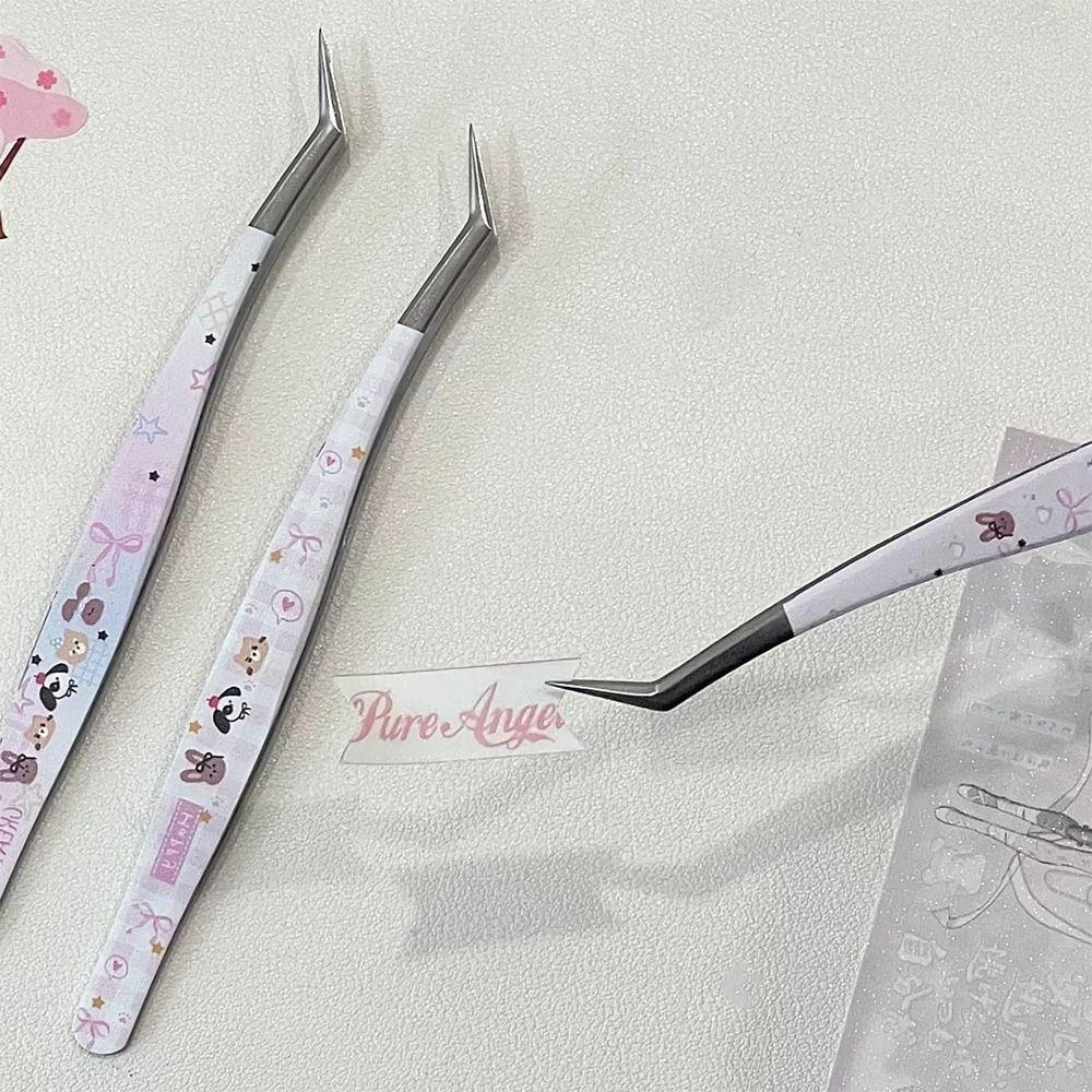 Antistatische Pinzette für künstliche Wimpern Hohe Präzision Wimpernverlängerung Pinzette Schönheits Make-up Werkzeuge