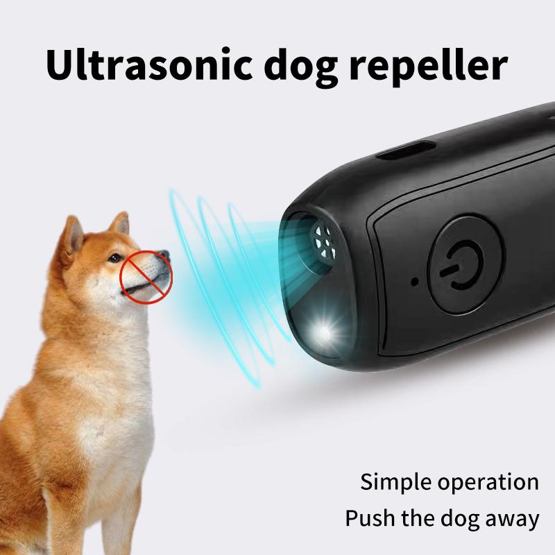 Repellente Ultrasuoni Portatile per Cani Gatti Antibark 180mah Ricaricabile 23-40khz Lunga Distanza Con Luce Flash Deterrente Strumento da Esterno
