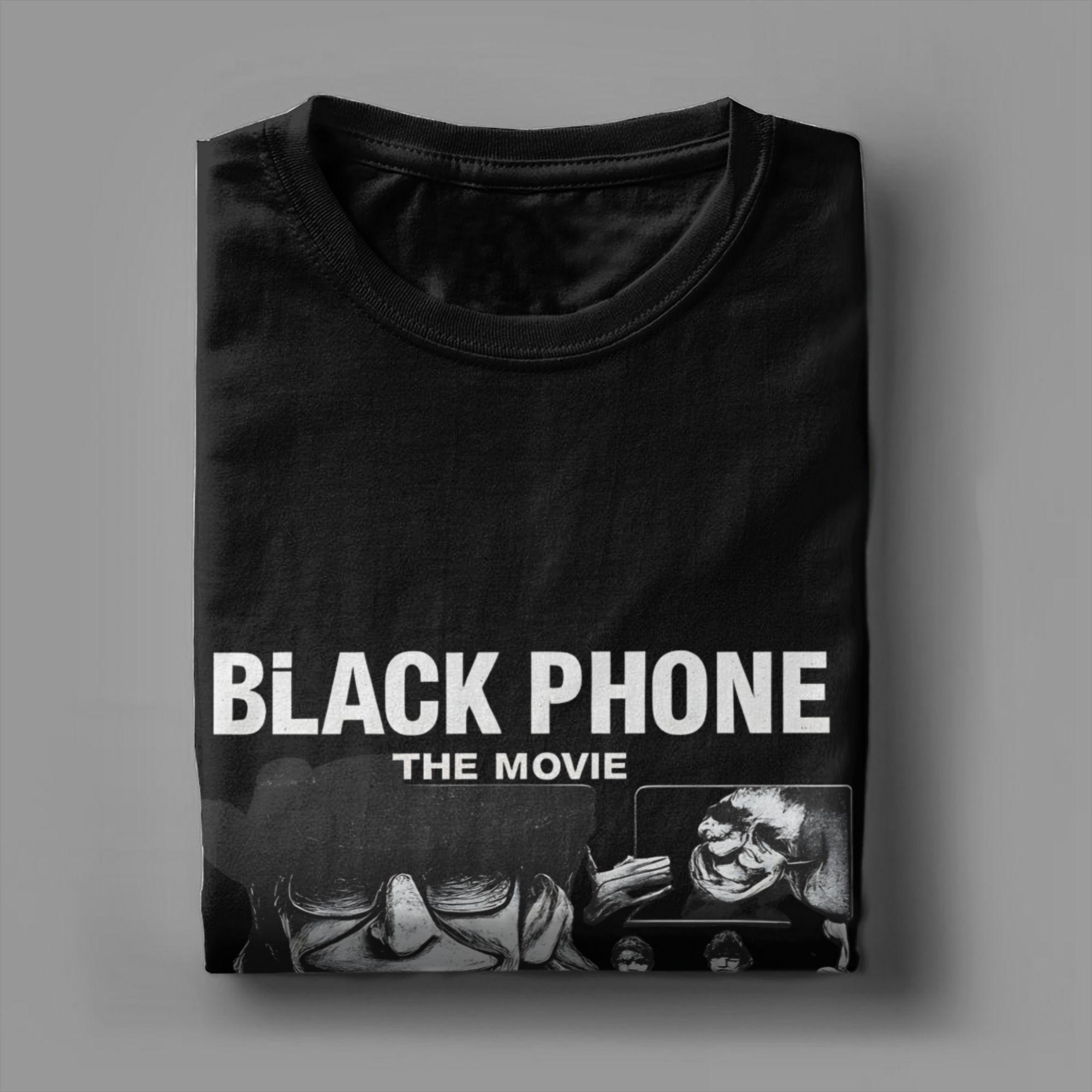 

The Black Phones T-Shirt for Men Vintage Cotton Tee Shirt Crew Neck Short Sleeve T Shirt Birthday Gift Clothes - Men s Summ... S разноцветный