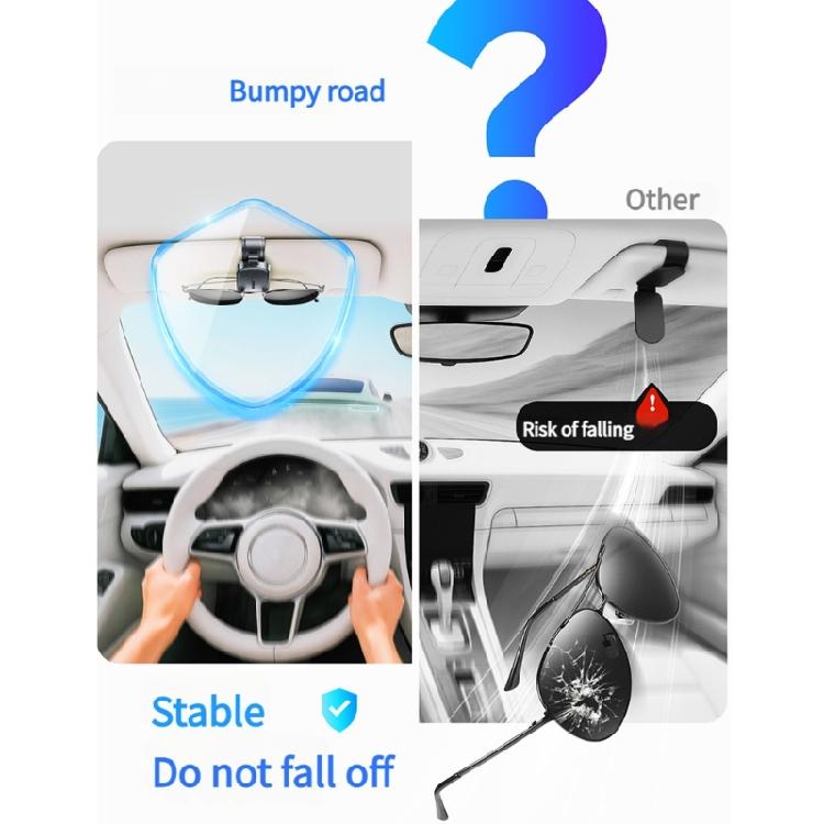 Automotive Magnetic Eyewear Organizers Leather Trimmed Dashboard Clip Universal Fitment Hassle Less Setups Quick Install