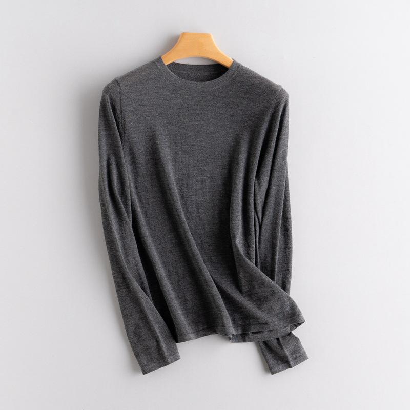 2025 Autumn Women's 80-Count Fine-Spun 100% Cashmere Crew Neck Knit Long Sleeve Base Layer