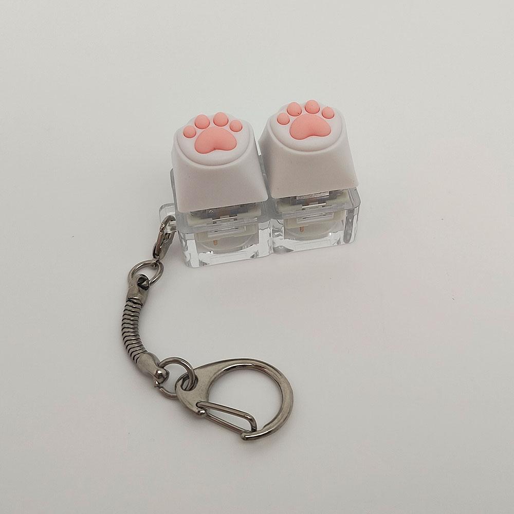 Silicone Soft Cat Claws Keychain Key Ring Pendant Mobile Phone Backpack Pendant Desktop Accessories Decompression Press Tools