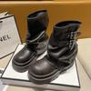 Boots Women's Short Boots 2025 New Summer Trend Retro Handsome Versatile Small Thick-soled Fried Street Trousers Boots