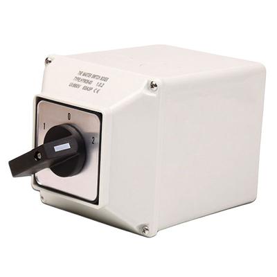 A84E-SZW26/LW26-32 32A 3 Position 2 Phase 1-0-2 Automatic Universal Changeover Rotary Knob Cam Switch With Waterproof Box