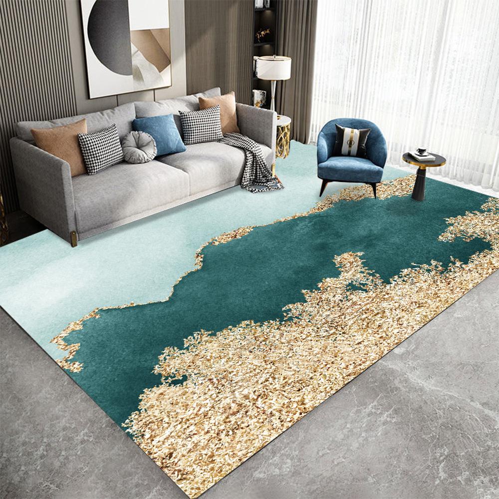 

Мармуровий килим для вітальні Nordic Abstract Deep Blue Gold Area Килимок Вітальня Спальня Приліжковий килимок Розкішний килимок для прикраси будинку 30x50cm