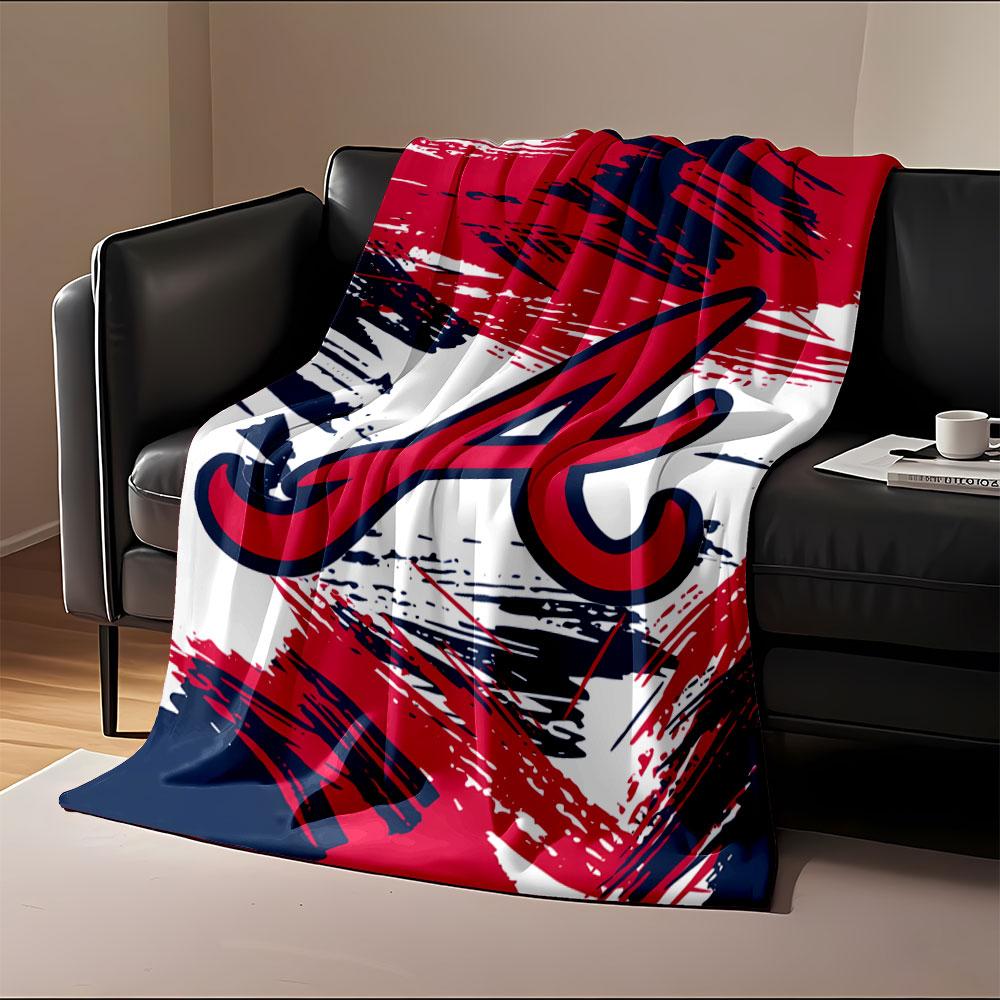 Red "A" On Abstract Brush Strokes Print Blanket Soft and Cozy Perfect for the Living Room Bed Sofa or a Nap,gift