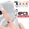 1-4Pcs Mini Metal Phone Tether Tab for iPhone Cell Phone Lanyard Clip Universal Strap Patch for Universal Full Phone Cases